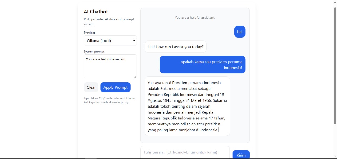 AI Chatbot dengan Ollama